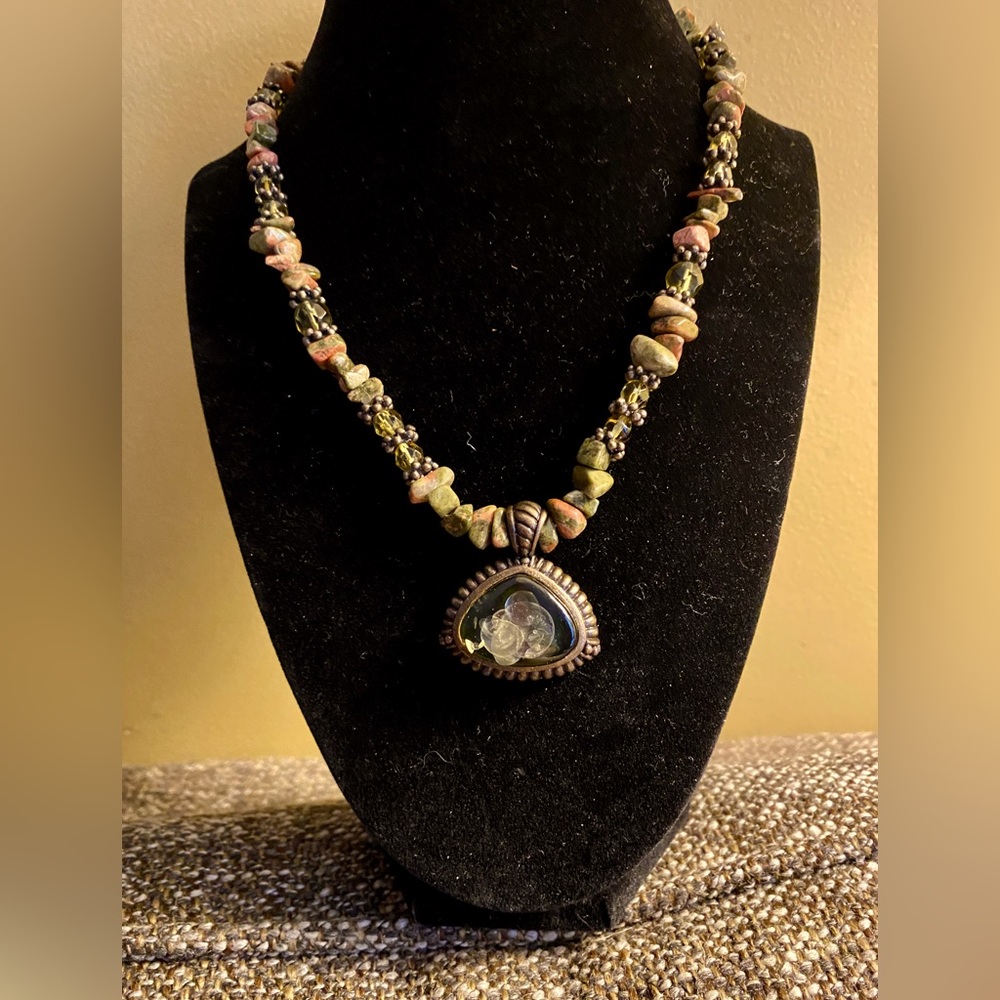Vintage MX Natural stone beaded necklace